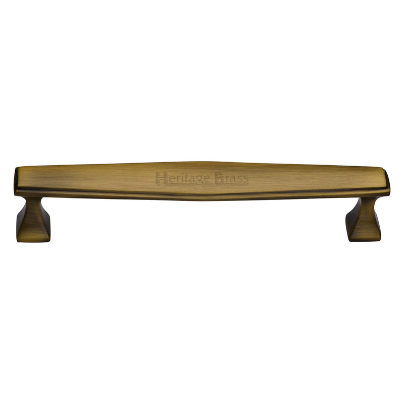 Heritage Brass Cabinet Pull Deco Design 203mm CTC Antique Finish - C0334 203-AT - Choice Handles