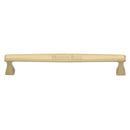 Heritage Brass Cabinet Pull Deco Design 203mm CTC Satin Brass Finish - C0334 203-SB - Choice Handles