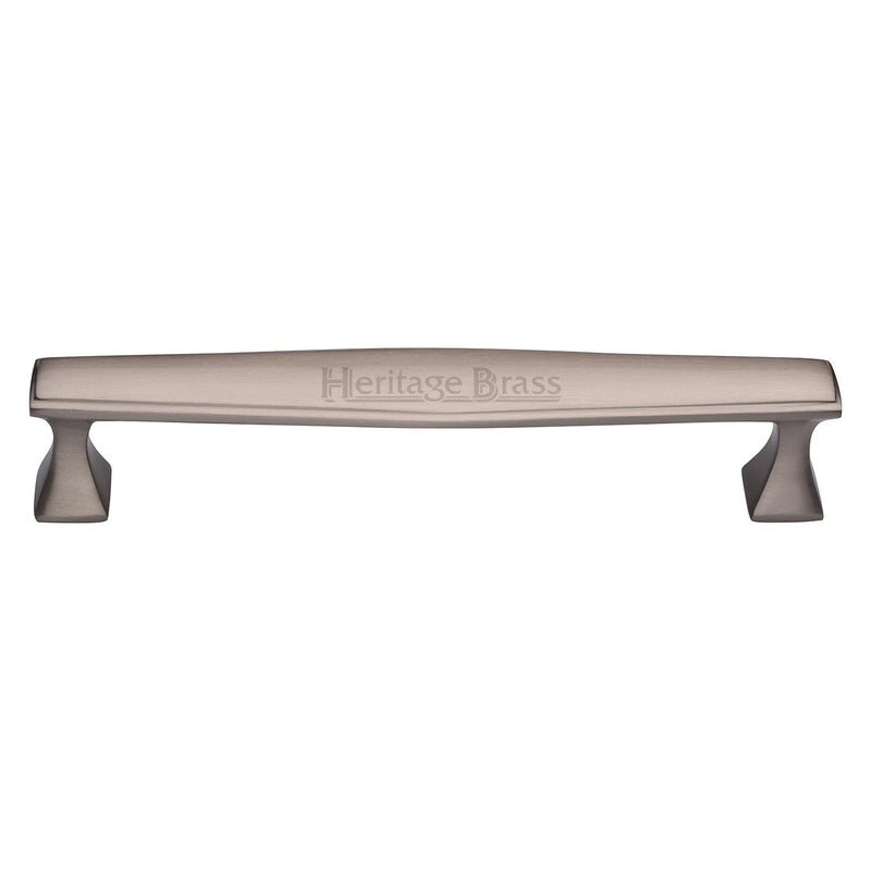 Heritage Brass Cabinet Pull Deco Design 203mm CTC Satin Nickel Finish - C0334 203-SN - Choice Handles