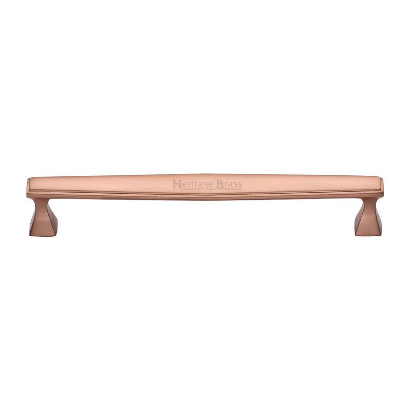 Heritage Brass Cabinet Pull Deco Design 203mm CTC Satin Rose Gold Finish - C0334 203-SRG - Choice Handles