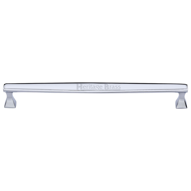Heritage Brass Cabinet Pull Deco Design 254mm CTC Polished Chrome Finish
 - C0334 254-PC - Choice Handles