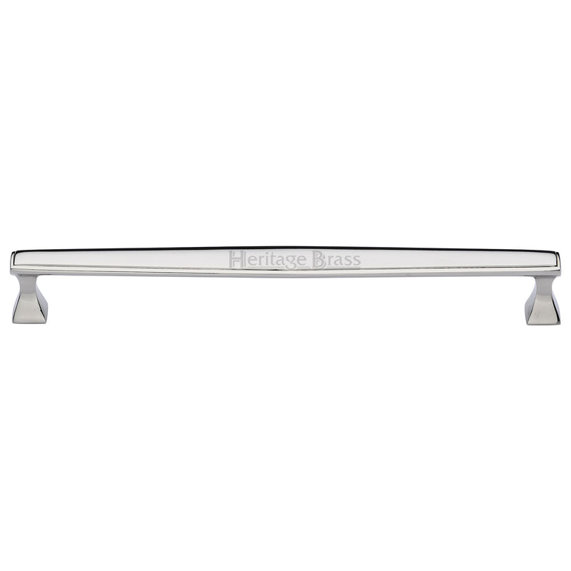 Heritage Brass Cabinet Pull Deco Design 254mm CTC Polished Nickel Finish
 - C0334 254-PNF - Choice Handles