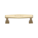 Heritage Brass Cabinet Pull Deco Design 254mm CTC Satin Brass Finish
 - C0334 254-SB - Choice Handles