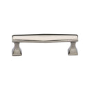 Heritage Brass Cabinet Pull Deco Design 96mm CTC Polished Nickel Finish - C0334 96-PNF - Choice Handles
