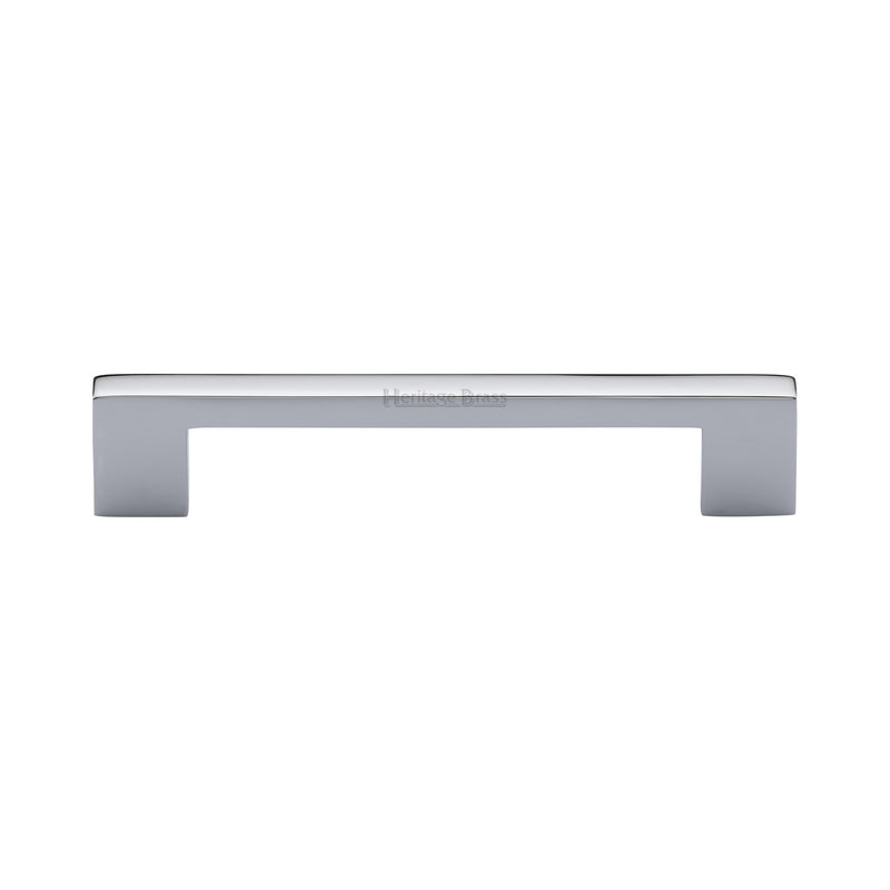Heritage Brass Cabinet Pull Metro Design 128mm CTC Polished Chrome Finish - C0337 128-PC - Choice Handles