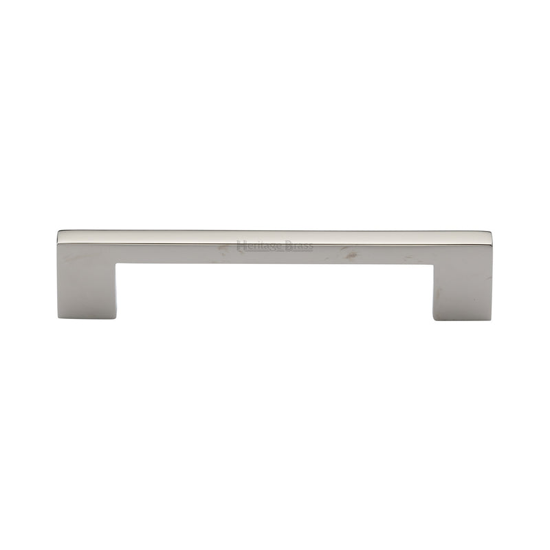 Heritage Brass Cabinet Pull Metro Design 128mm CTC Polished Nickel Finish - C0337 128-PNF - Choice Handles