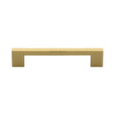 Heritage Brass Cabinet Pull Metro Design 128mm CTC Satin Brass Finish - C0337 128-SB - Choice Handles