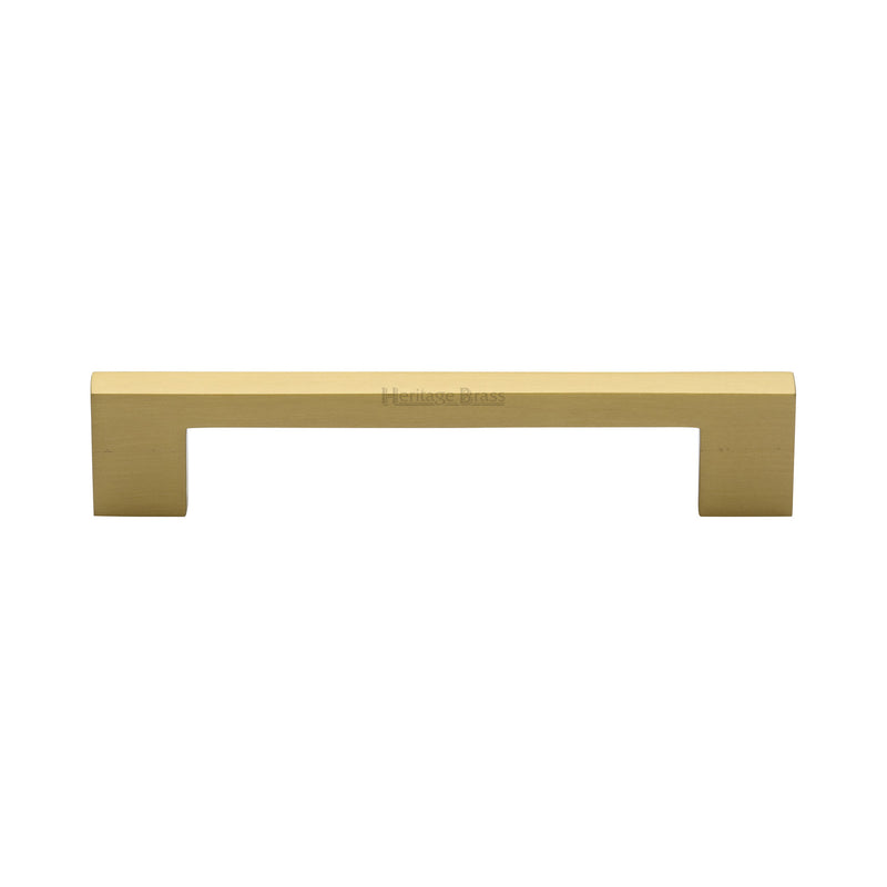 Heritage Brass Cabinet Pull Metro Design 128mm CTC Satin Brass Finish - C0337 128-SB - Choice Handles