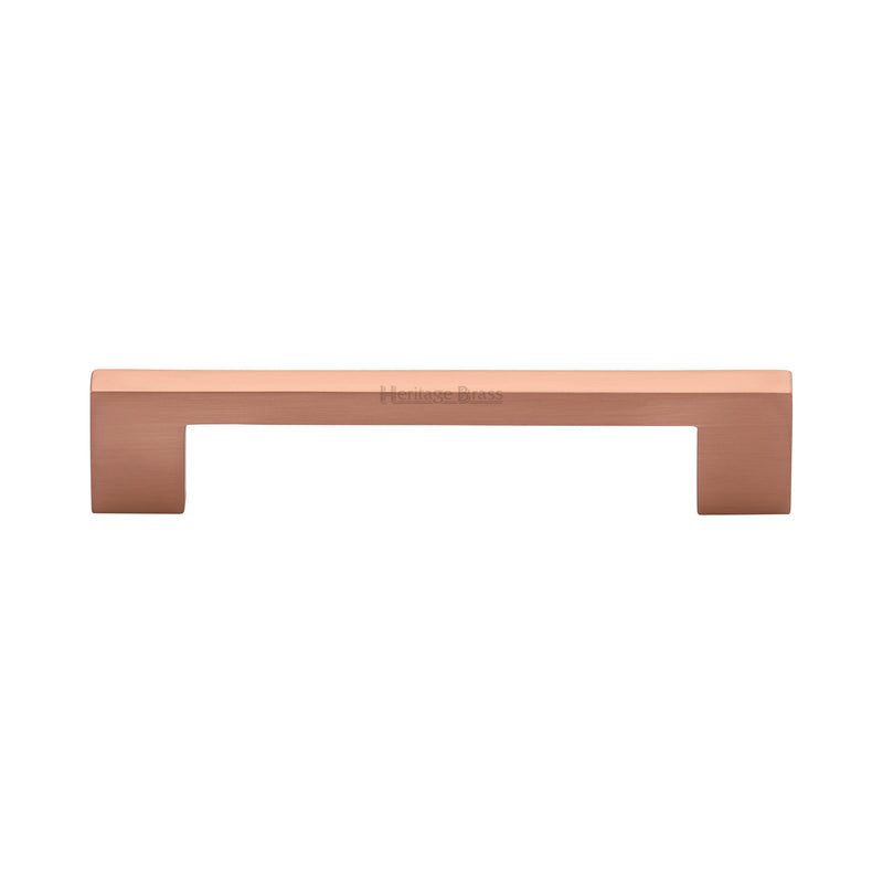 Heritage Brass Cabinet Pull Metro Design 128mm CTC Satin Rose Gold Finish - C0337 128-SRG - Choice Handles
