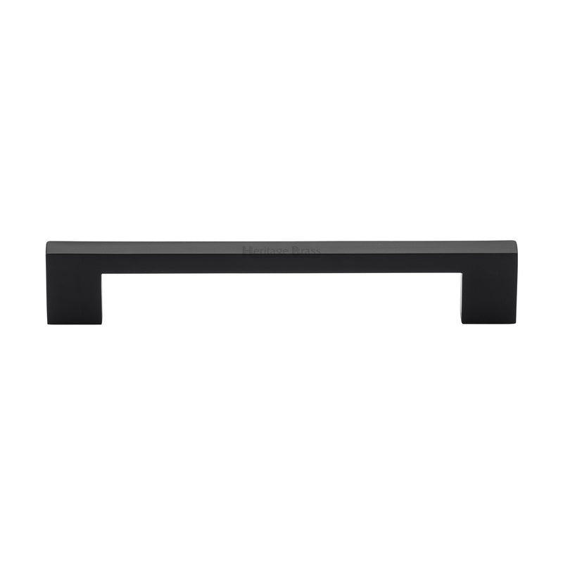 Heritage Brass Cabinet Pull Metro Design 160mm CTC Matt Black Finish - C0337 160-BKMT - Choice Handles