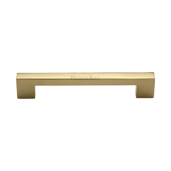 Heritage Brass Cabinet Pull Metro Design 160mm CTC Polished Brass Finish - C0337 160-PB - Choice Handles