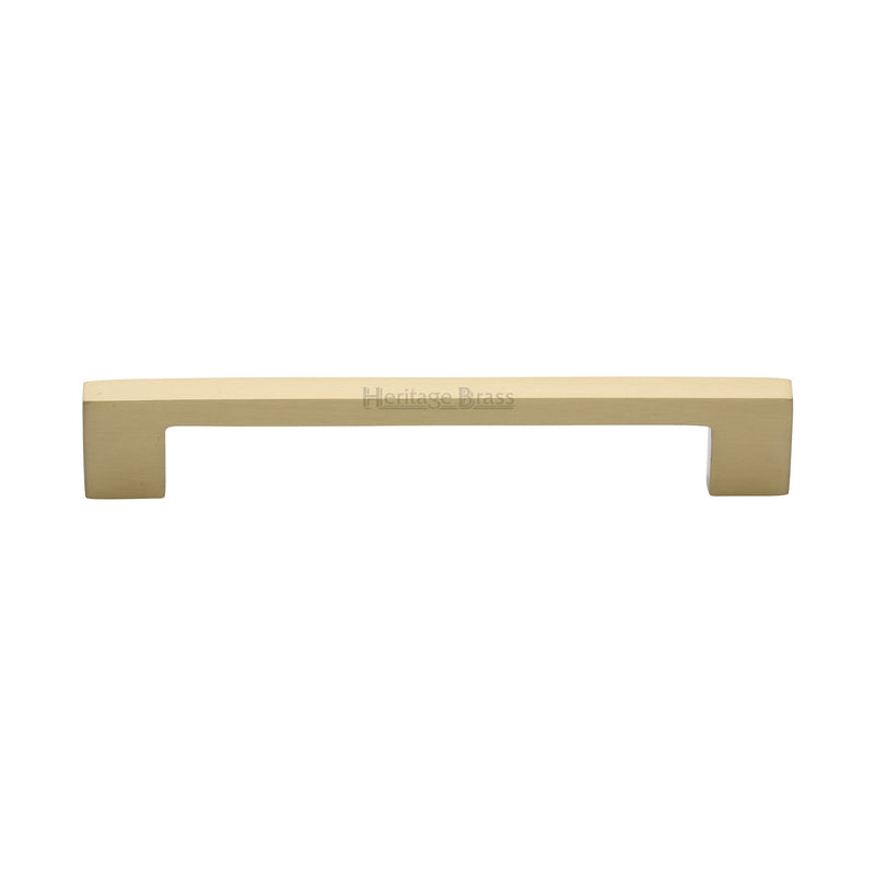 Heritage Brass Cabinet Pull Metro Design 160mm CTC Satin Brass Finish - C0337 160-SB - Choice Handles