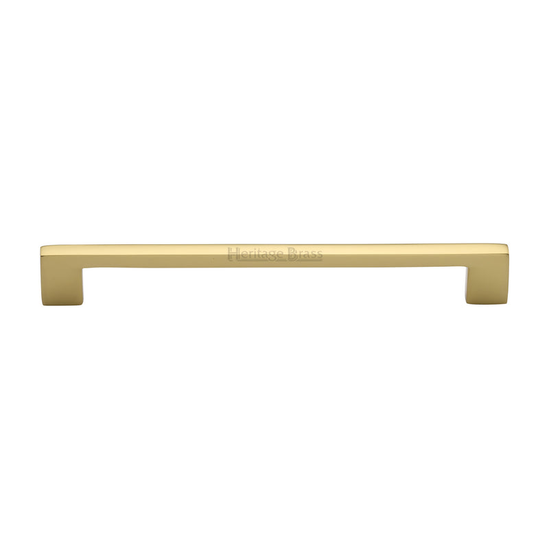 Heritage Brass Cabinet Pull Metro Design 192mm CTC Polished Brass Finish - C0337 192-PB - Choice Handles