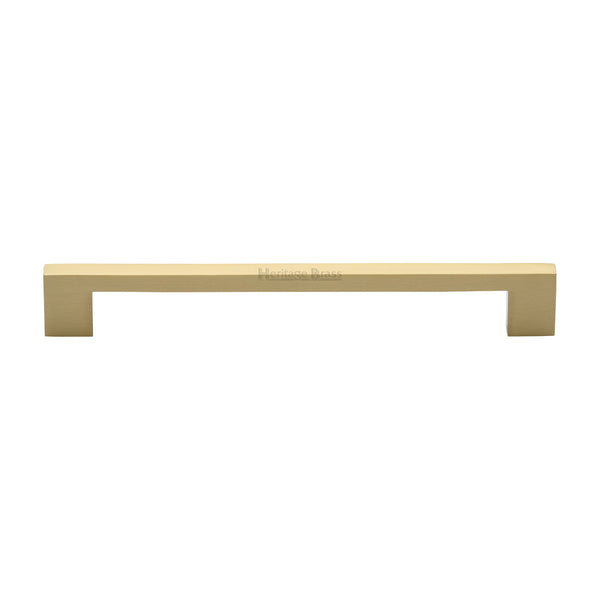 Heritage Brass Cabinet Pull Metro Design 192mm CTC Satin Brass Finish - C0337 192-SB - Choice Handles