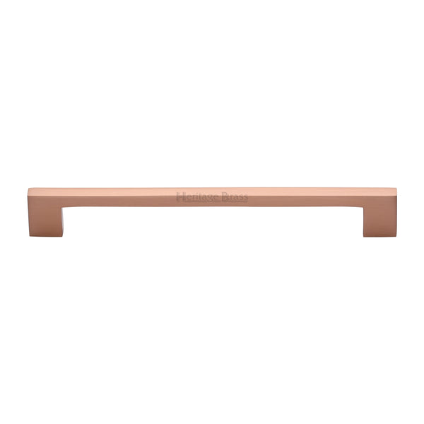 Heritage Brass Cabinet Pull Metro Design 203mm CTC Satin Rose Gold Finish - C0337 203-SRG - Choice Handles