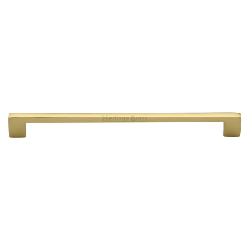 Heritage Brass Cabinet Pull Metro Design 254mm Polished Brass finish - C0337 254-PB - Choice Handles