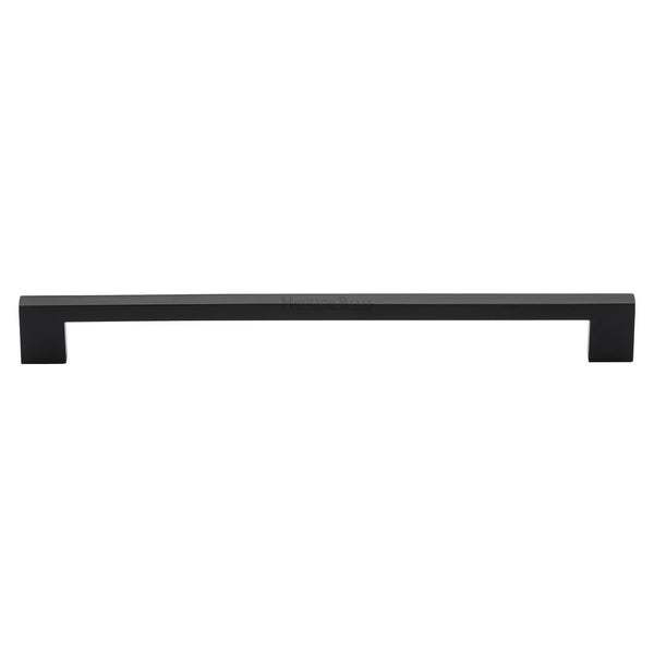 Heritage Brass Cabinet Pull Metro Design 256mm CTC Matt Black Finish - C0337 256-BKMT - Choice Handles
