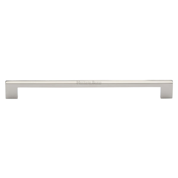 Heritage Brass Cabinet Pull Metro Design 256mm CTC Polished Nickel Finish - C0337 256-PNF - Choice Handles