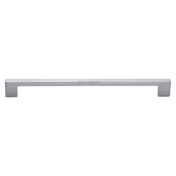 Heritage Brass Cabinet Pull Metro Design 256mm CTC Satin Chrome Finish - C0337 256-SC - Choice Handles