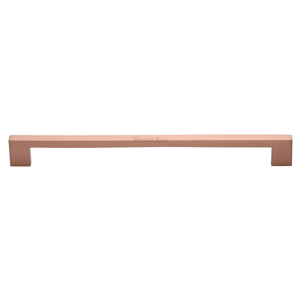 Heritage Brass Cabinet Pull Metro Design 256mm CTC Satin Rose Gold Finish - C0337 256-SRG - Choice Handles