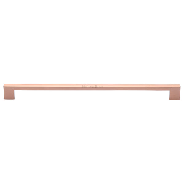 Heritage Brass Cabinet Pull Metro Design 320mm CTC Satin Rose Gold Finish - C0337 320-SRG - Choice Handles