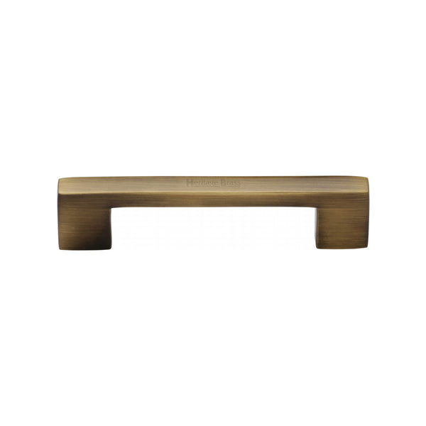 Heritage Brass Cabinet Pull Metro Design 96mm Antique finish - C0337 96-AT - Choice Handles
