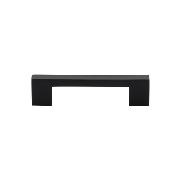 Heritage Brass Cabinet Pull Metro Design 96mm CTC Matt Black Finish - C0337 96-BKMT - Choice Handles