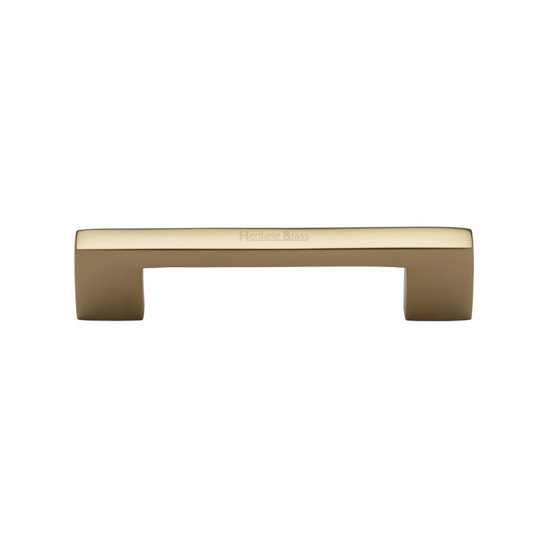 Heritage Brass Cabinet Pull Metro Design 96mm Polished Brass finish - C0337 96-PB - Choice Handles