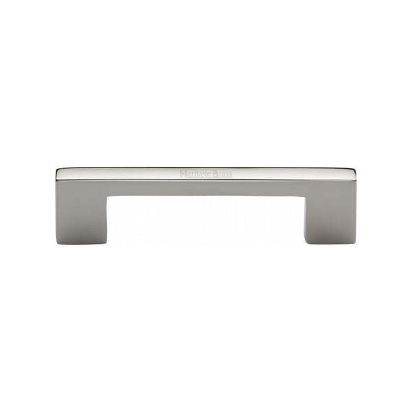 Heritage Brass Cabinet Pull Metro Design 96mm CTC Polished Nickel Finish - C0337 96-PNF - Choice Handles