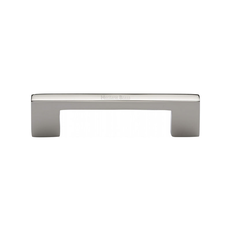 Heritage Brass Cabinet Pull Metro Design 96mm CTC Polished Nickel Finish - C0337 96-PNF - Choice Handles