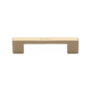 Heritage Brass Cabinet Pull Metro Design 96mm CTC Satin Brass Finish - C0337 96-SB - Choice Handles