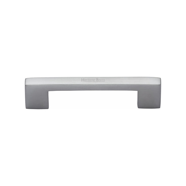 Heritage Brass Cabinet Pull Metro Design 96mm Satin Chrome finish - C0337 96-SC - Choice Handles
