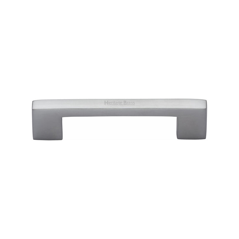 Heritage Brass Cabinet Pull Metro Design 96mm Satin Chrome finish - C0337 96-SC - Choice Handles