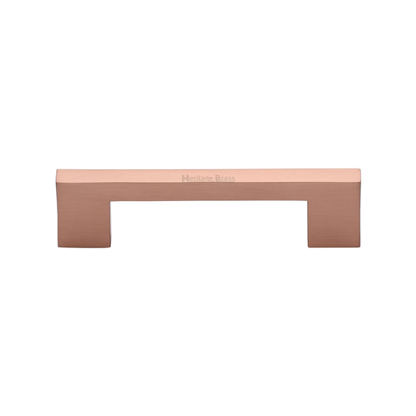 Heritage Brass Cabinet Pull Metro Design 96mm CTC Satin Rose Gold Finish - C0337 96-SRG - Choice Handles