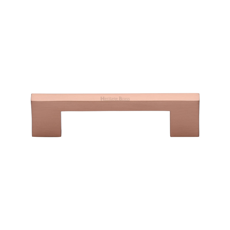 Heritage Brass Cabinet Pull Metro Design 96mm CTC Satin Rose Gold Finish - C0337 96-SRG - Choice Handles