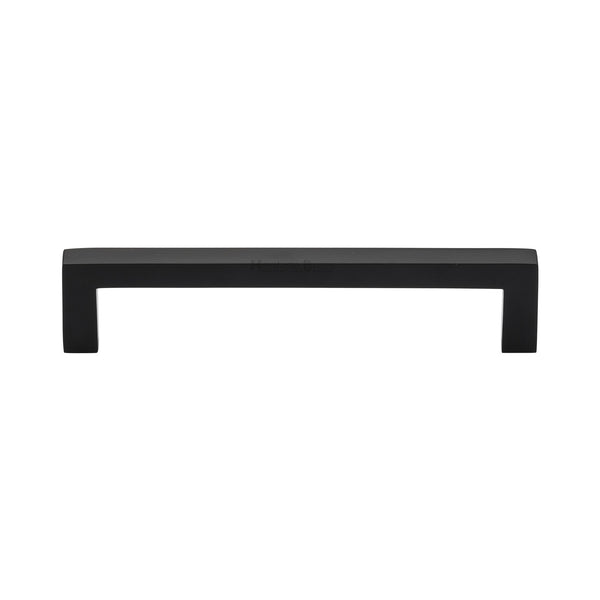 Heritage Brass Cabinet Pull City Design 128mm CTC Matt Black Finish - C0339 128-BKMT - Choice Handles
