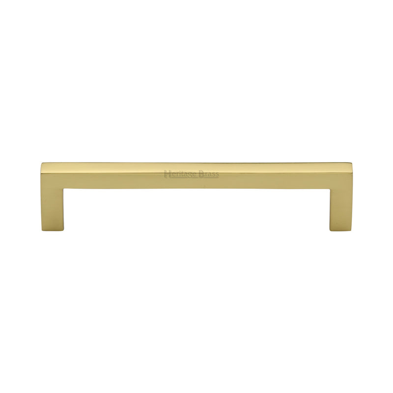 Heritage Brass Cabinet Pull City Design 128mm CTC Polished Brass Finish - C0339 128-PB - Choice Handles