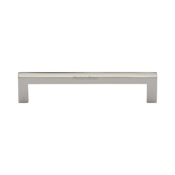 Heritage Brass Cabinet Pull City Design 128mm CTC Polished Nickel Finish - C0339 128-PNF - Choice Handles