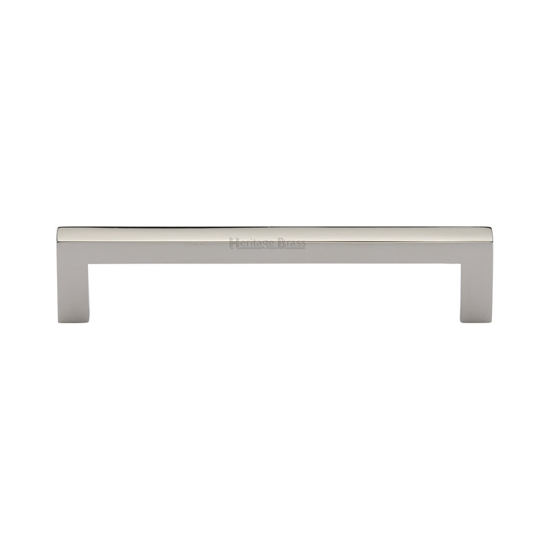 Heritage Brass Cabinet Pull City Design 128mm CTC Polished Nickel Finish - C0339 128-PNF - Choice Handles