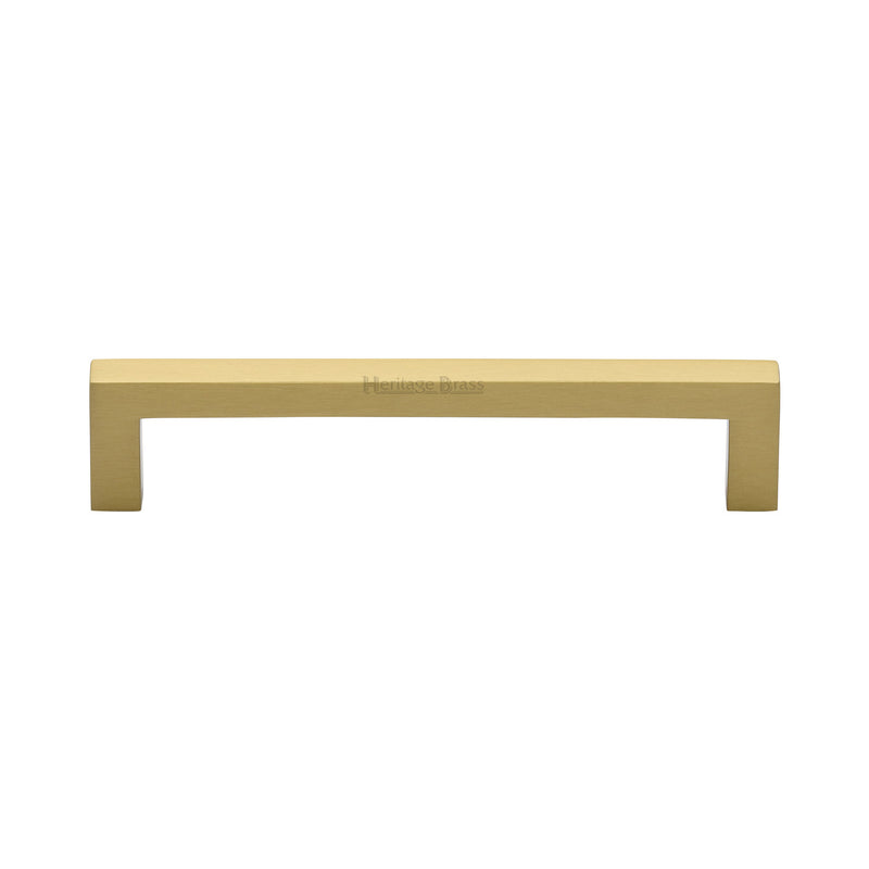 Heritage Brass Cabinet Pull City Design 128mm CTC Satin Brass Finish - C0339 128-SB - Choice Handles