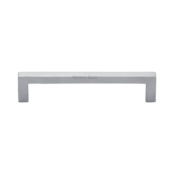 Heritage Brass Cabinet Pull City Design 128mm CTC Satin Chrome Finish - C0339 128-SC - Choice Handles