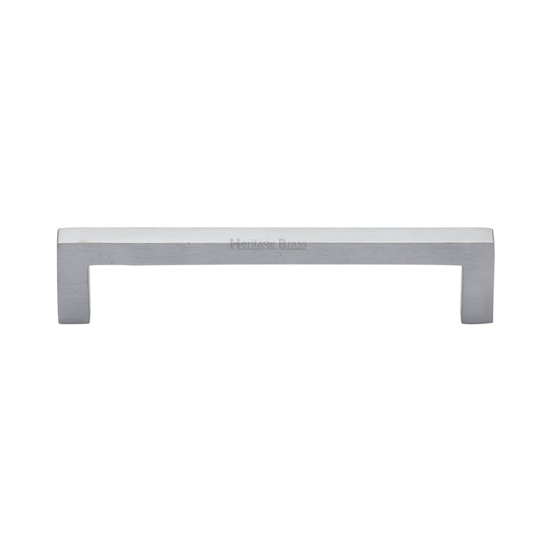 Heritage Brass Cabinet Pull City Design 128mm CTC Satin Chrome Finish - C0339 128-SC - Choice Handles