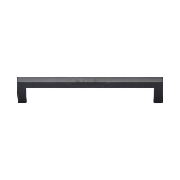 Heritage Brass Cabinet Pull City Design 160mm CTC Matt Black Finish - C0339 160-BKMT - Choice Handles