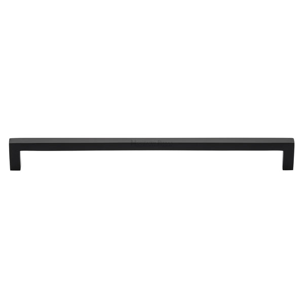 Heritage Brass Cabinet Pull City Design 256mm CTC Matt Black Finish - C0339 256-BKMT - Choice Handles