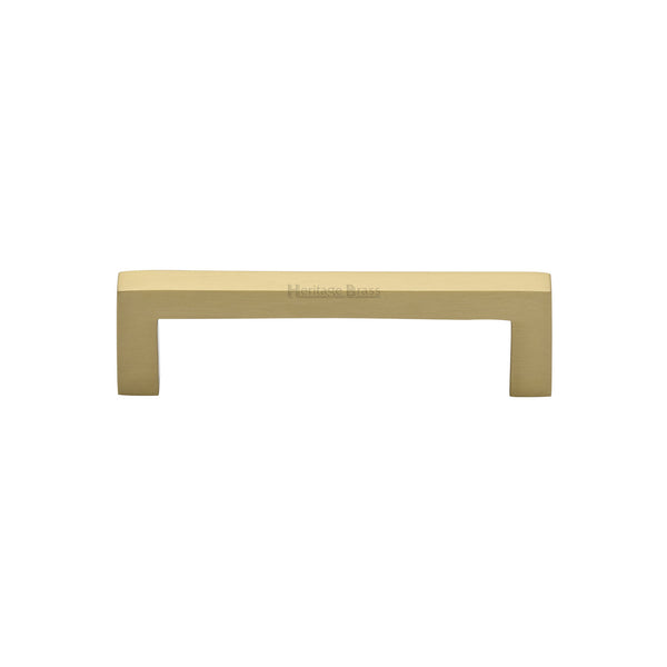Heritage Brass Cabinet Pull City Design 96mm CTC Satin Brass Finish - C0339 96-SB - Choice Handles