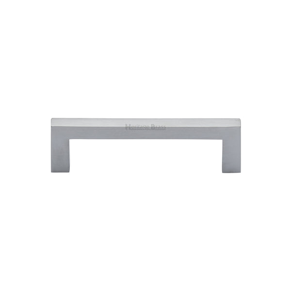 Heritage Brass Cabinet Pull City Design 96mm CTC Satin Chrome Finish - C0339 96-SC - Choice Handles