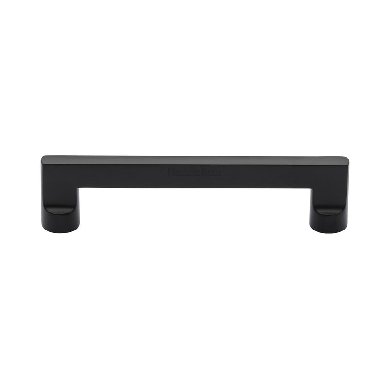 Heritage Brass Cabinet Pull Apollo Design 128mm CTC Matt Black Finish - C0345 128-BKMT - Choice Handles