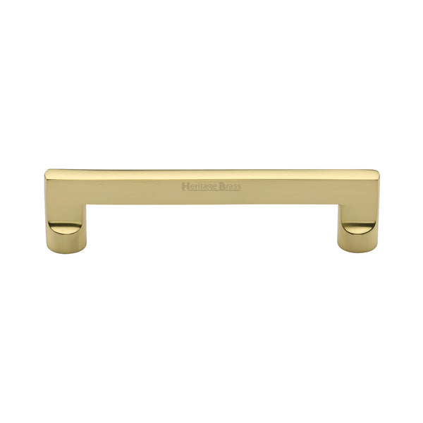 Heritage Brass Cabinet Pull Apollo Design 128mm CTC Polished Brass Finish - C0345 128-PB - Choice Handles
