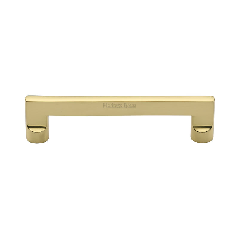 Heritage Brass Cabinet Pull Apollo Design 128mm CTC Polished Brass Finish - C0345 128-PB - Choice Handles