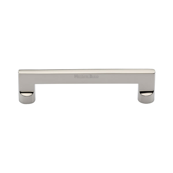 Heritage Brass Cabinet Pull Apollo Design 128mm CTC Polished Nickel Finish - C0345 128-PNF - Choice Handles
